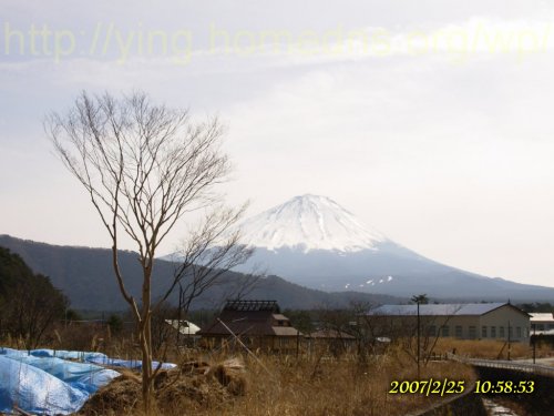 西湖合掌屋可以看到好美的富士山